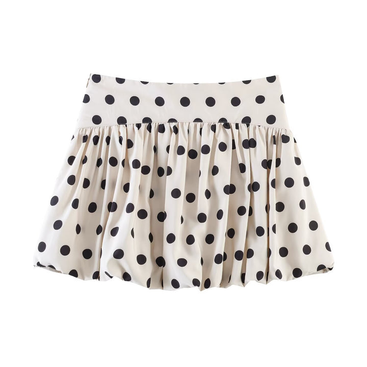 Damen Voluminöser Punkteshort mit bauschigem Saum Echo Archiv