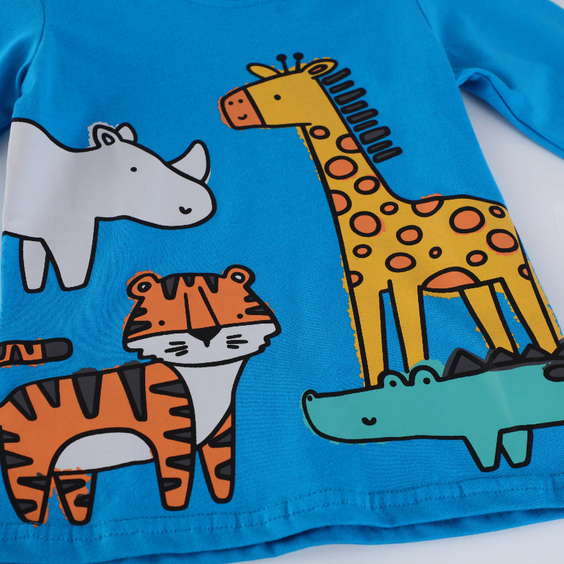 Kinder Langarmshirt mit buntem Tiermotiv Echo Archiv