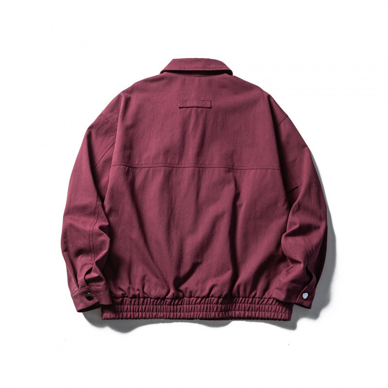 Herren Boxy-Workwear-Jacke mit durchgehendem Reißverschluss, aufgesetzten Pattentaschen und elastischem Bund Echo Archiv