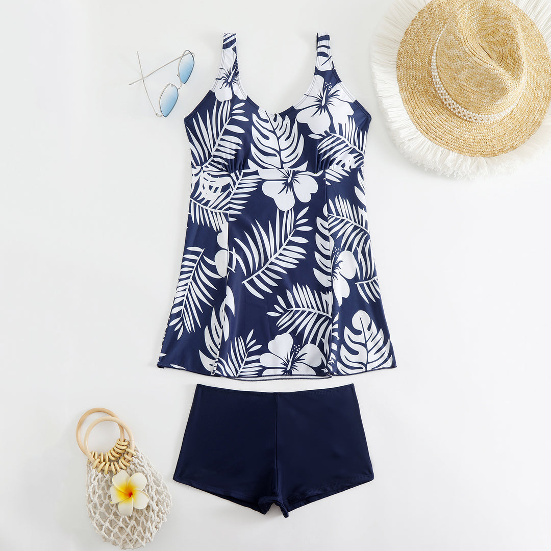Damen nan Tankini-Set mit tailliertem Empire-Top und hochgeschnittener Badeshorts Echo Archiv