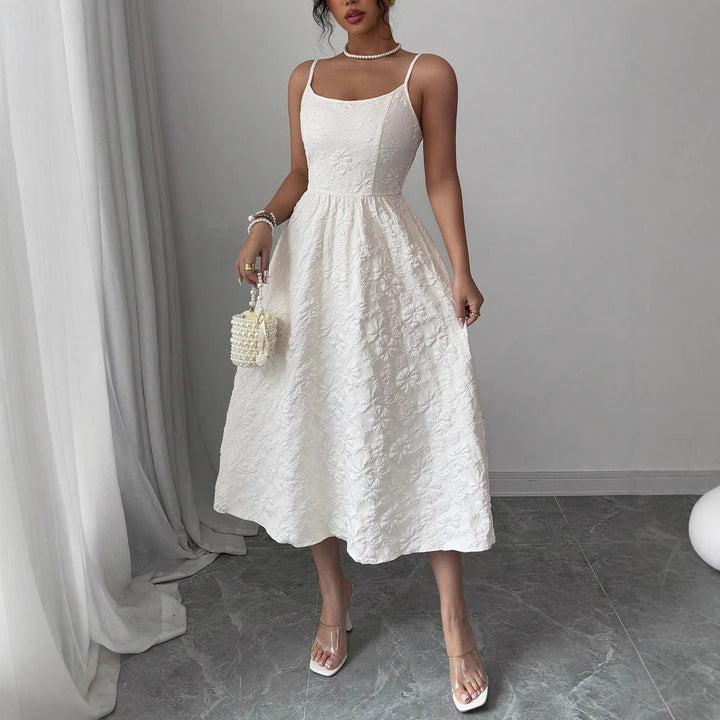 Damen Midikleid mit zarter Blumenstickerei Echo Archiv