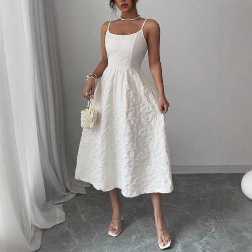 Damen Midikleid mit zarter Blumenstickerei Echo Archiv