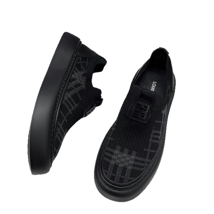 Herren Strick-Slip-on-Sneaker mit elastischem Schaft und dicker Plateau-Sohle Echoarhiv