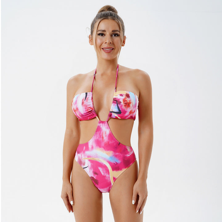 Damen Bandeau-Bikini mit modischem Überwurf Echo Archiv