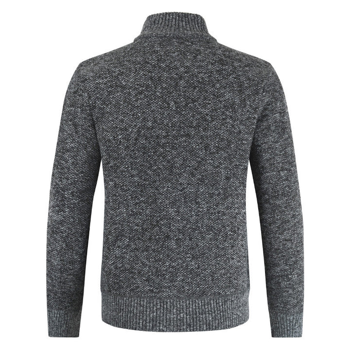 Herren Strickjacke mit hoch geschlossenem Kragen und strukturiertem Design Echoarchiv