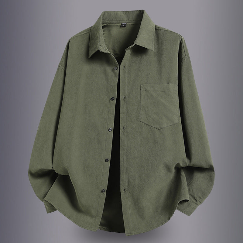 Herren lässiges Overshirt mit komfortablem Schnitt und praktischen Taschen Echoarchiv