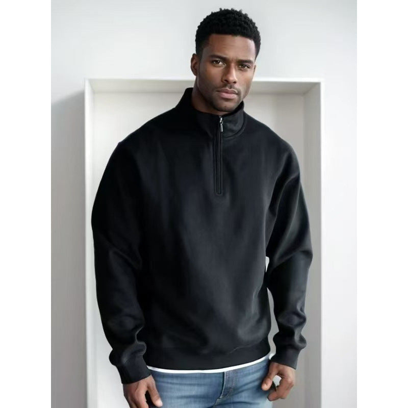 Herren Sportlicher Sweatpullover mit Stehkragen Echoarchiv