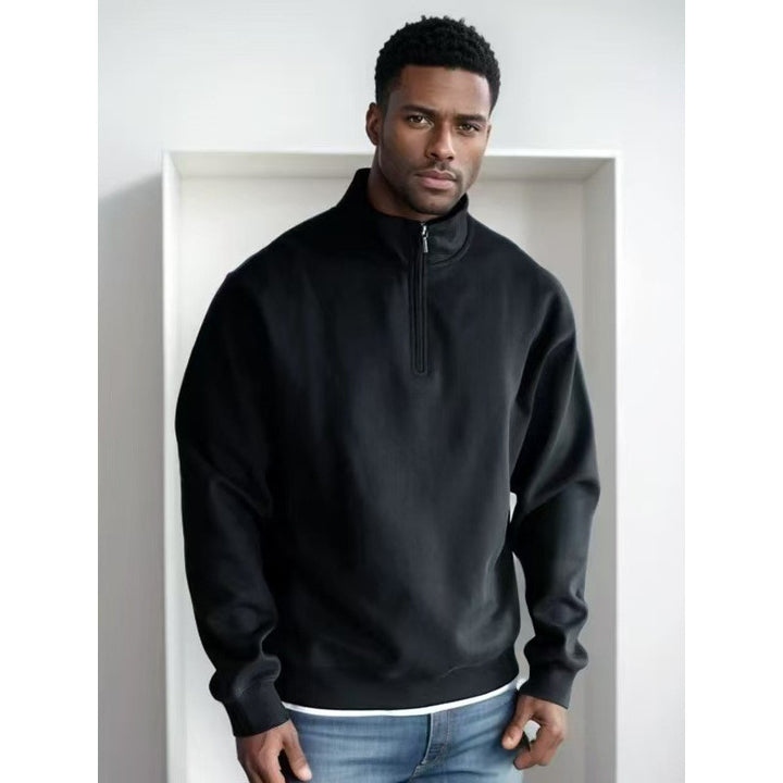Herren Sportlicher Sweatpullover mit Stehkragen Echoarchiv