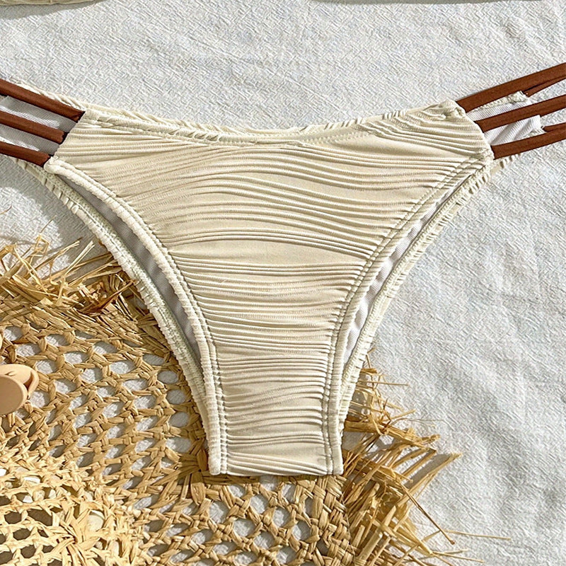 Damen Bandeau-Bikini mit Raffung und hohen Beinausschnitten Echo Archiv