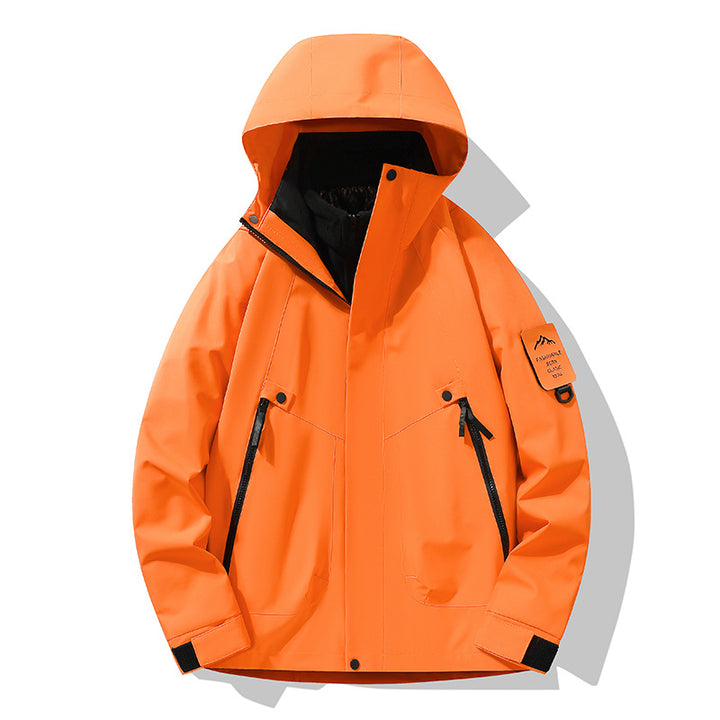 Unisex Wasserdichte, atmungsaktive Hardshell-Outdoorjacke mit Kapuze Echoarchiv