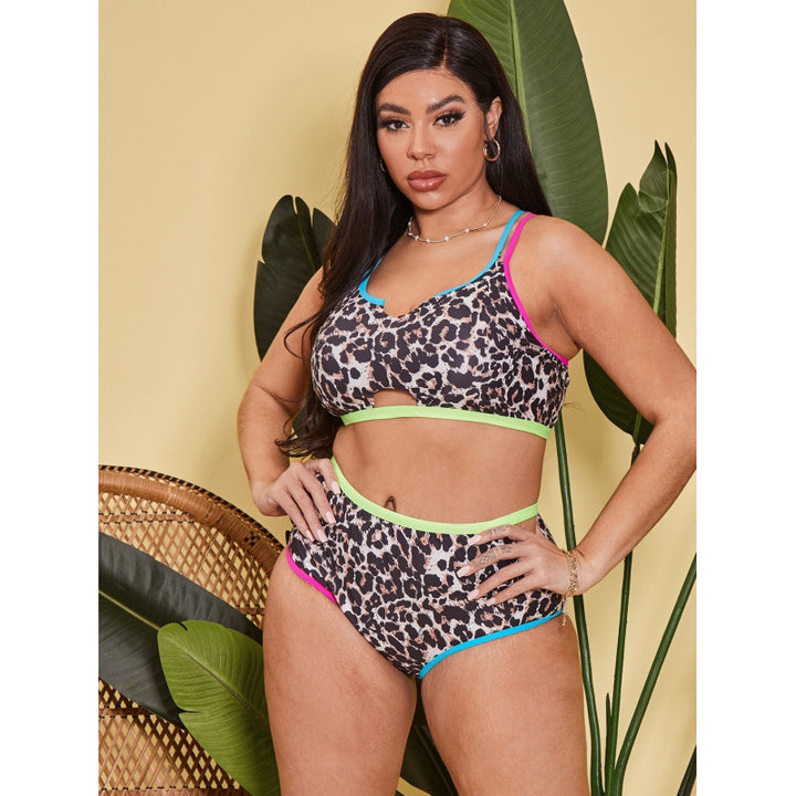 Damen Triangel-Bikini mit modischem Leopardenmuster und raffinierten Cut-Outs Echo Archiv