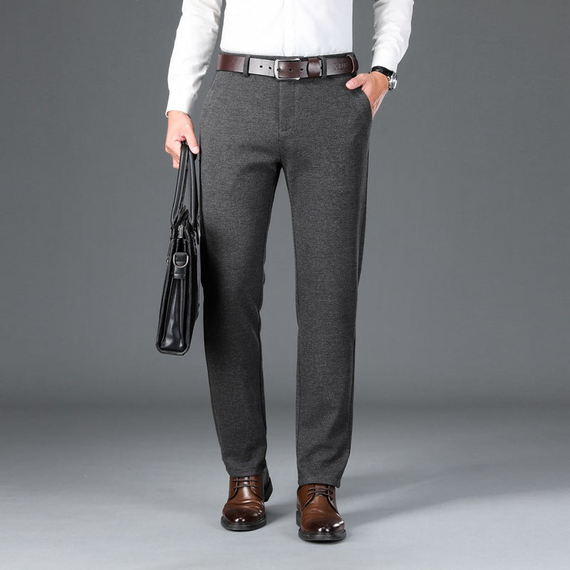 Herren Elegante Stretch-Wolloptik-Hose mit geradem Schnitt und elastischem Bund Echo Archiv