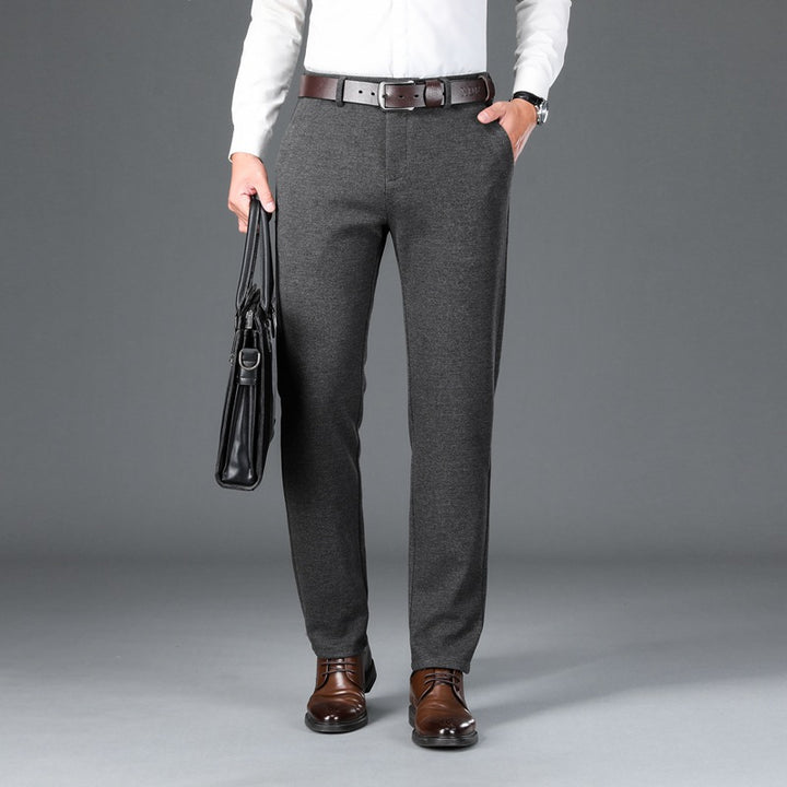 Herren Elegante Stretch-Wolloptik-Hose mit geradem Schnitt und elastischem Bund Echo Archiv
