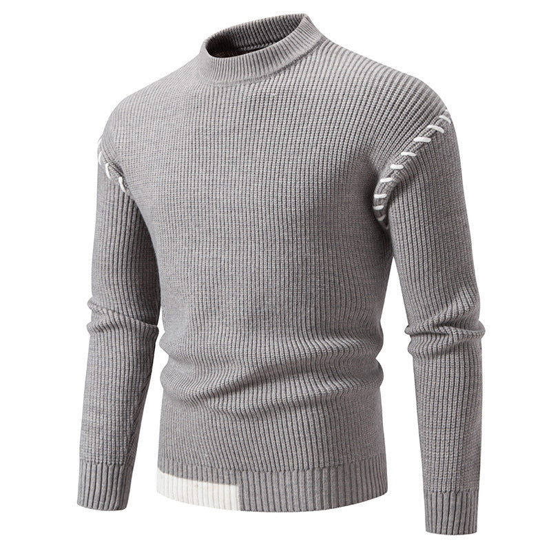 Herren modischer Strickpullover mit einzigartigem Design und hohem Kragen Echoarchiv