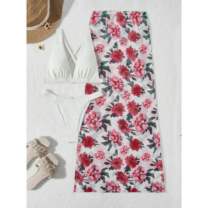 Damen Bikini-Set mit floralem Maxi-Rock Echo Archiv