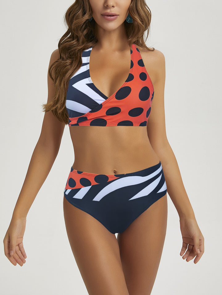 Damen Halter-Bikini mit verspieltem Muster Echo Archiv