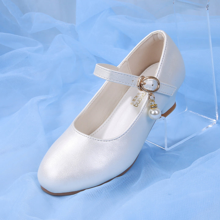 Mädchen Elegante Ballerinas mit verstellbarem Riemen und Perlenanhänger Echo Archiv