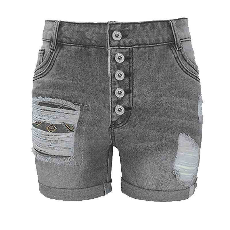 Damen JEchoarchivns-Shorts mit lässigem Fransen-Design und modischen Applikationen Echoarchiv