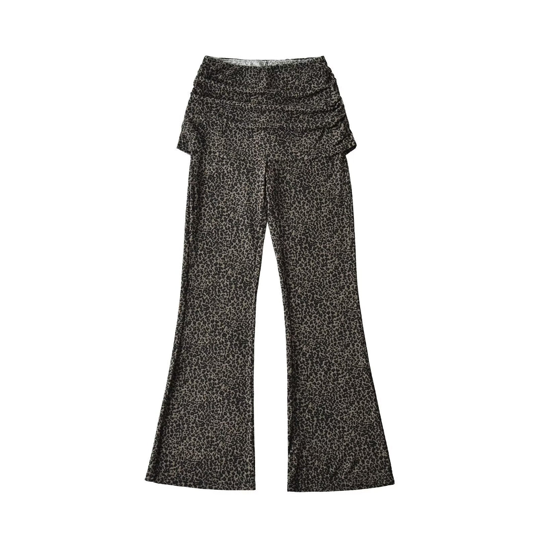 Damen High‑Waist Schlaghose mit gerafftem Hüftrock und ausgestelltem Bein Echo Archiv