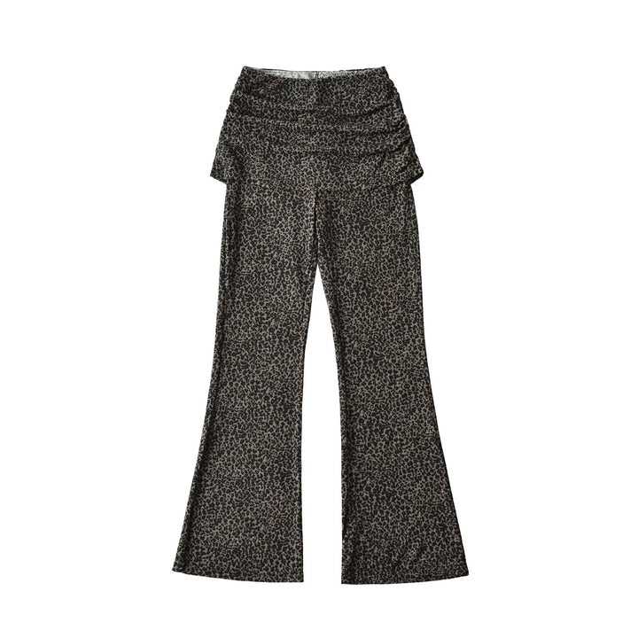 Damen High‑Waist Schlaghose mit gerafftem Hüftrock und ausgestelltem Bein Echo Archiv