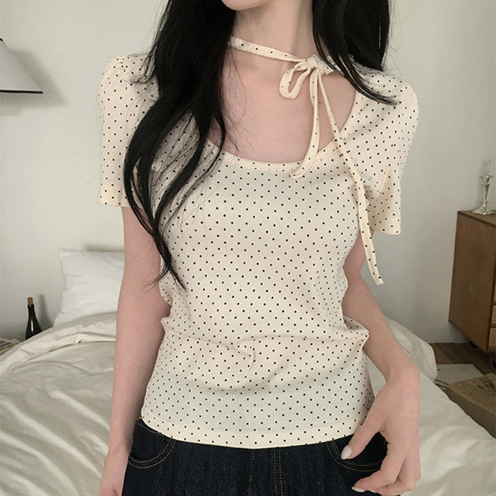 Damen Polka Dot Bluse Echo Archiv