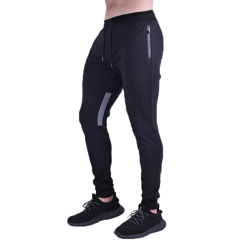 Herren Fitness-Jogginghose mit seitlichen Reißverschlusstaschen und elastischem Bund Echoarchiv