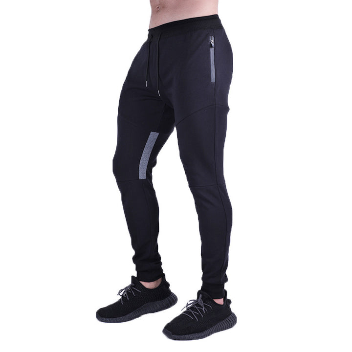 Herren Fitness-Jogginghose mit seitlichen Reißverschlusstaschen und elastischem Bund Echoarchiv