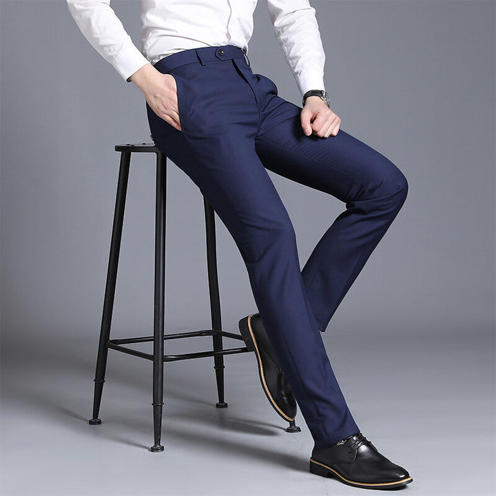 Herren elegante Slim-Fit Anzughose Echoarchiv