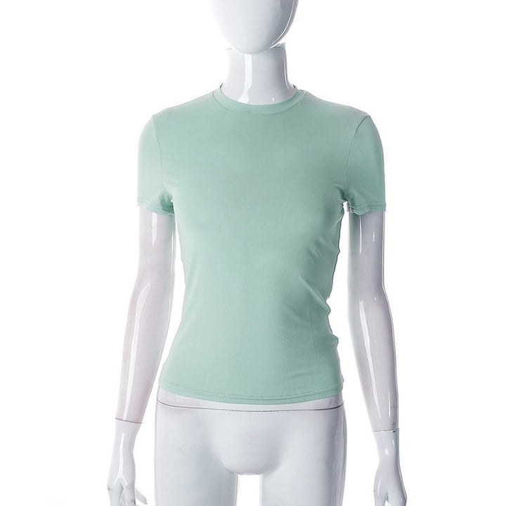 Damen Figurbetontes Kurzarm-T-Shirt mit hochqualitativem Stretch-Material Echo Archiv