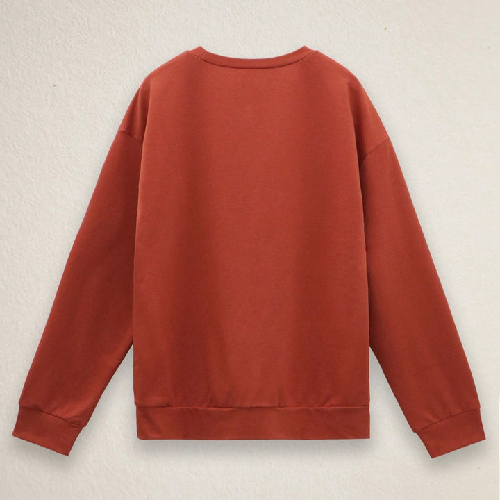 Damen Weit Geschnittenes Baumwoll-Sweatshirt mit Vintage-Hexenprint – Avérine