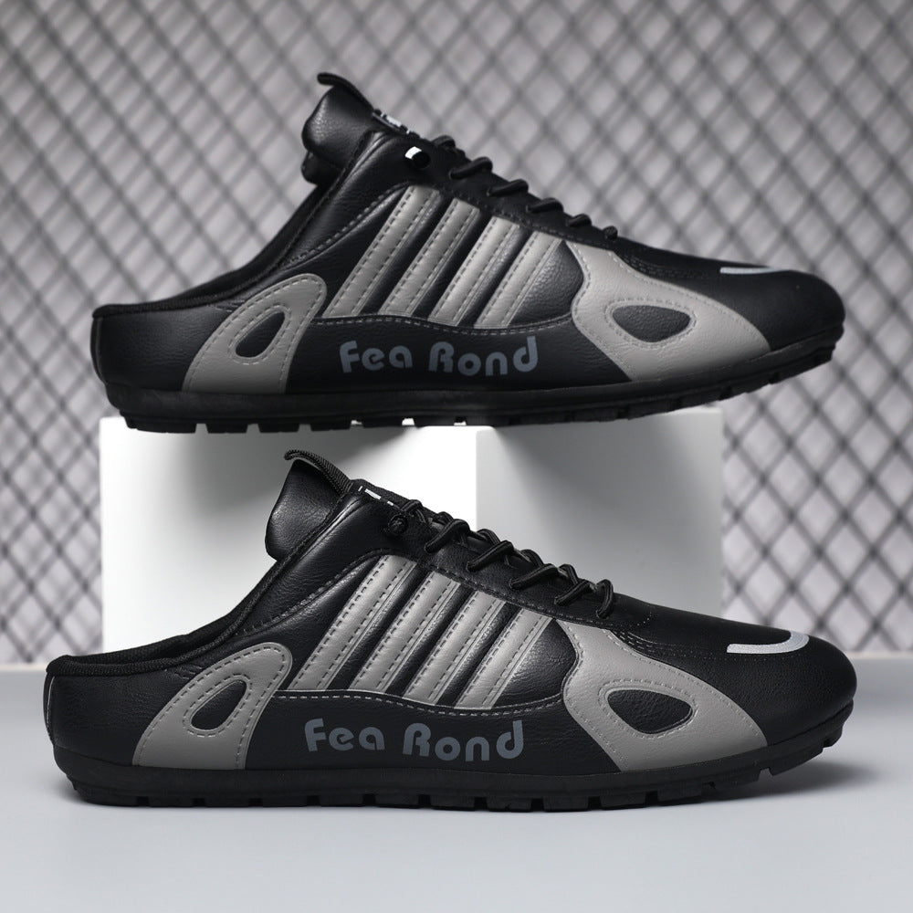 Herren Slip-on Sneaker-Mule mit Schnürung und profilierter Gummisohle Echoarhiv
