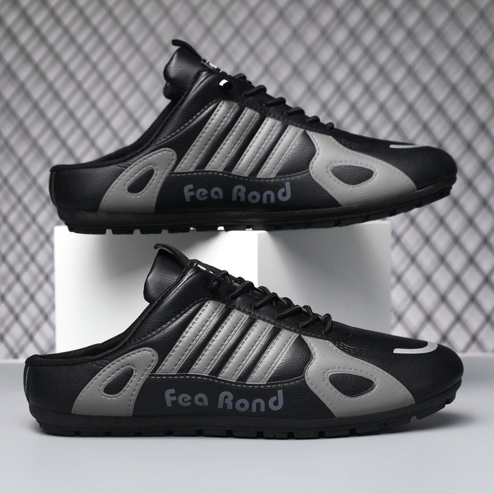 Herren Slip-on Sneaker-Mule mit Schnürung und profilierter Gummisohle Echoarhiv