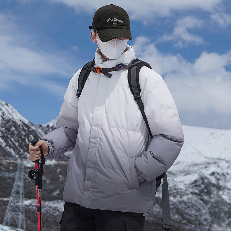 Herren Isolierte Outdoor-Steppjacke mit hohem Kragen und praktischem Reißverschluss Echoarchiv