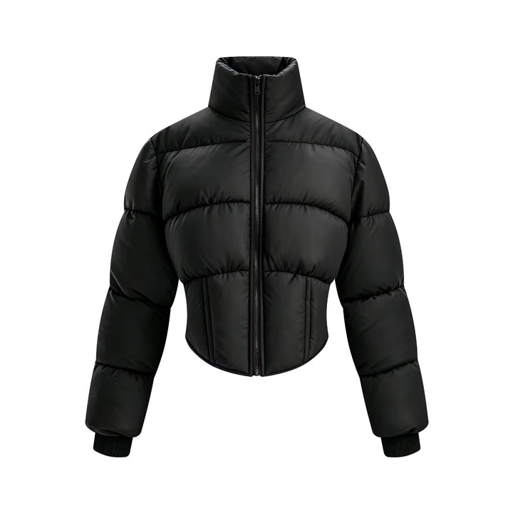 Damen Kurz geschnittene gesteppte Steppjacke mit taillierter Korsagenpartie Echo Archiv