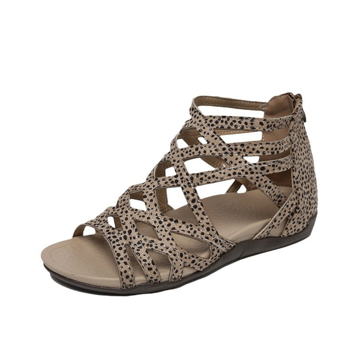 Damen  Riemchen-Sandalen mit geflochtenem Gitterdesign, gepolstertem Komfortfußbett und praktischem Fersenreißverschluss Echo Archiv