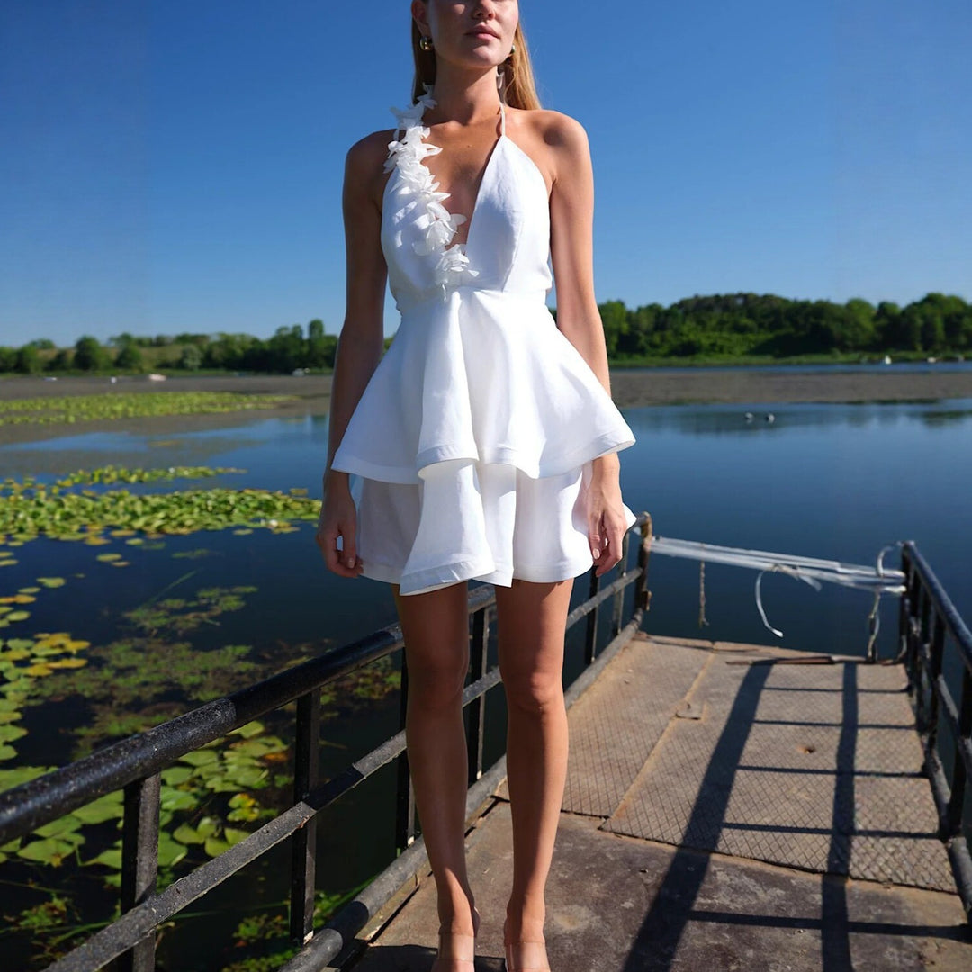 Damen Neckholder Kleid mit voluminösem Rock Echo Archiv