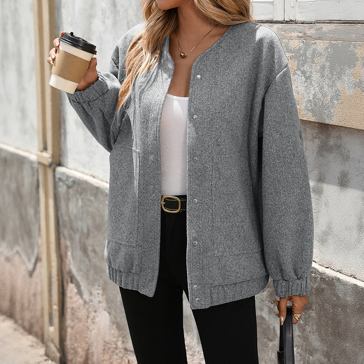 Damen Oversized Wolljacke mit Knopfdetails Echo Archiv