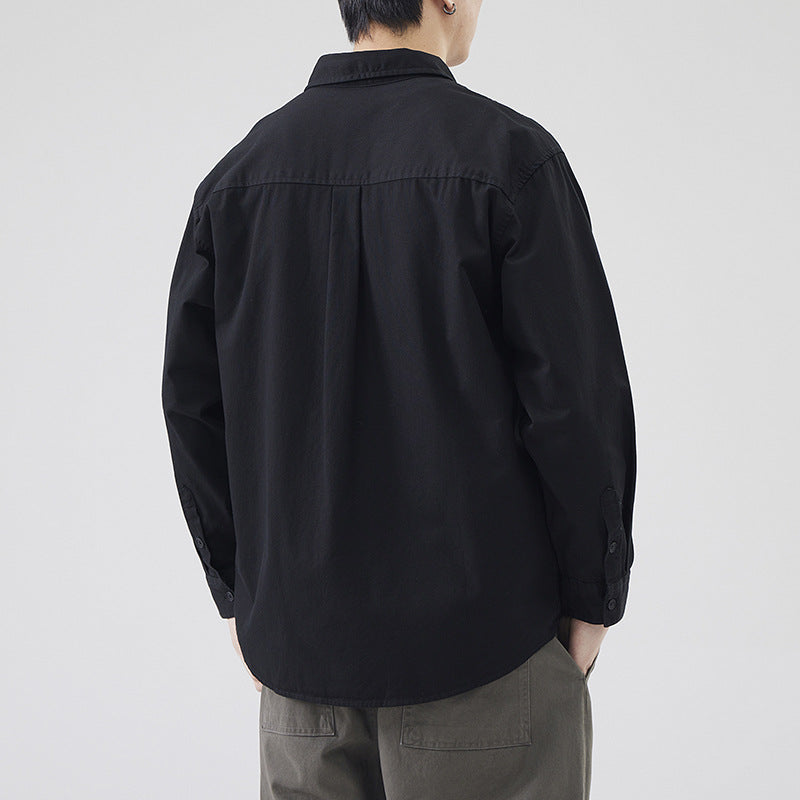 Unisex Oversize Baumwoll-Oxford-Hemd mit Brusttasche und Relaxed-Fit Echo Archiv