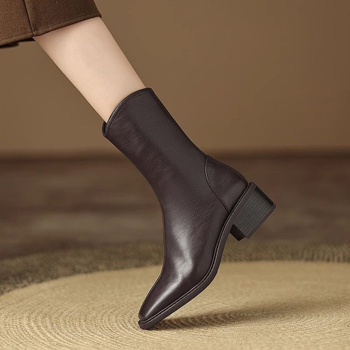 Damen Elegante Stiefeletten mit schmalem Fuß und Blockabsatz Echo Archiv