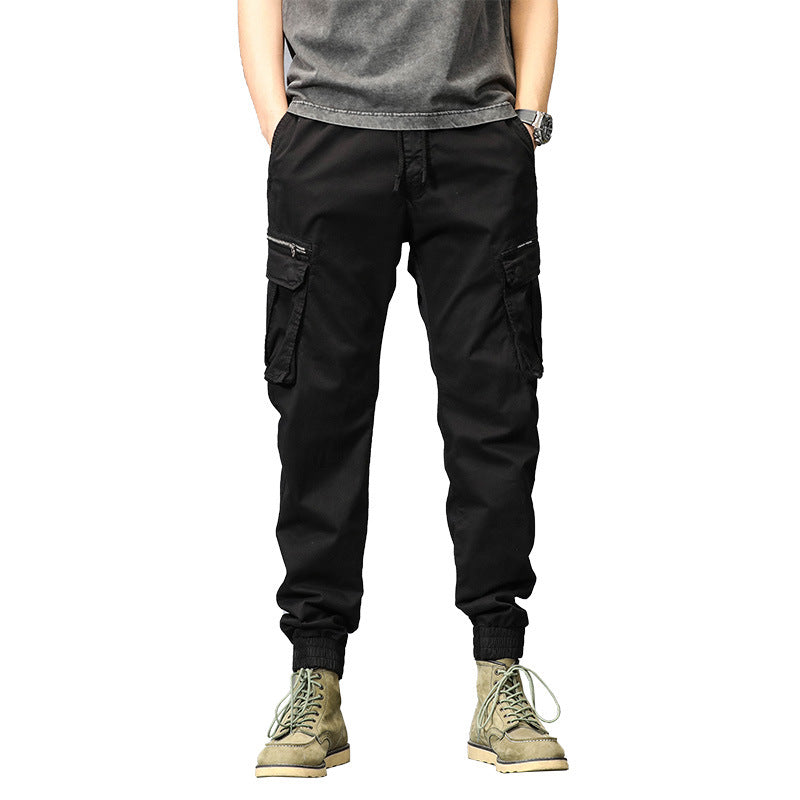 Herren Cargo-Joggerhose mit Tunnelzug, Multifachtaschen und geripptem Knöchelabschluss Echo Archiv