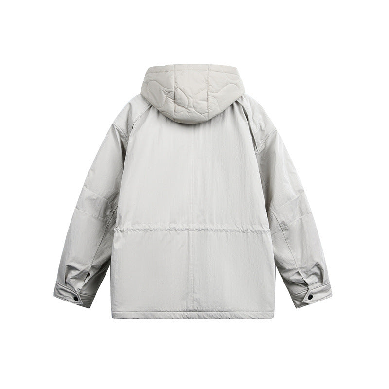 Herren Oversize Parka mit gesteppter Wattierung und Tunnelzug Echoarchiv