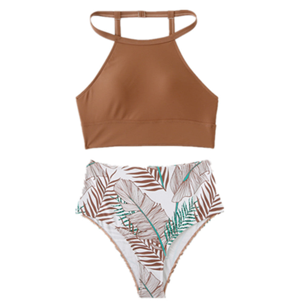 Damen Hochtailliertes Bikini-Set mit stylischem Crop-Top Echo Archiv
