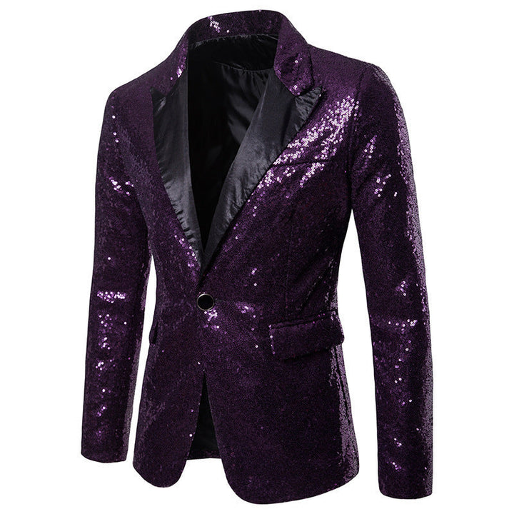 Herren Pailletten-Blazer mit Modernem Schnitt und Luxuriösem Glanz Echoarchiv