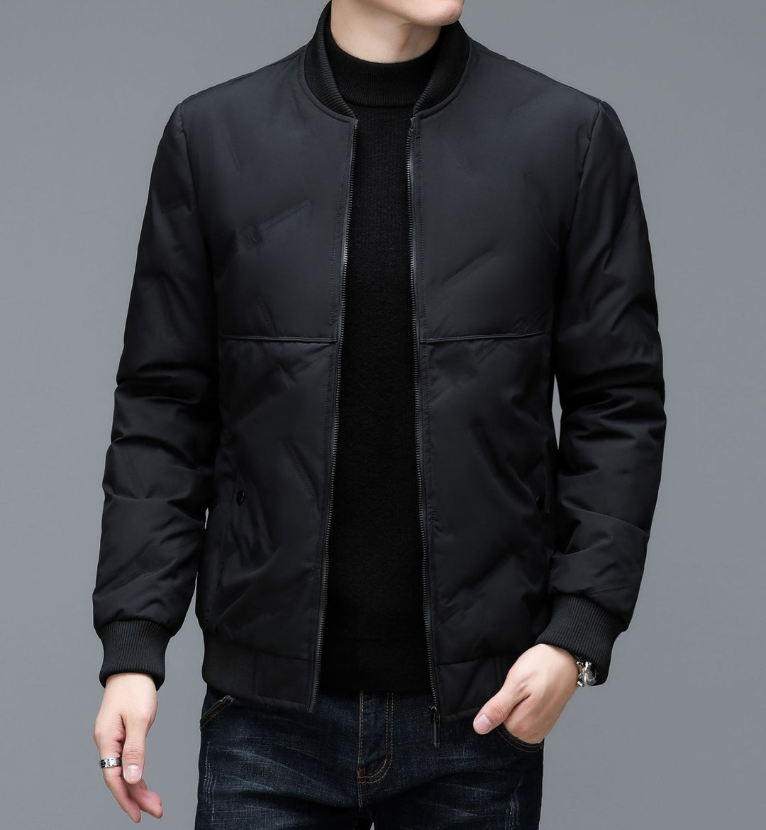 Herren Stepp-Bomberjacke mit hohem Kragen und reflektierenden Details Echoarchiv