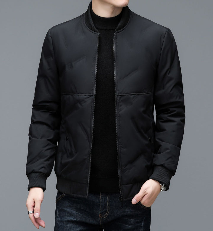 Herren Stepp-Bomberjacke mit hohem Kragen und reflektierenden Details Echoarchiv