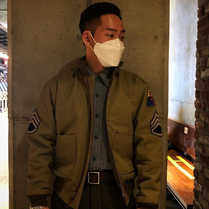 Herren lässige Bomberjacke im Militärstil Echoarchiv