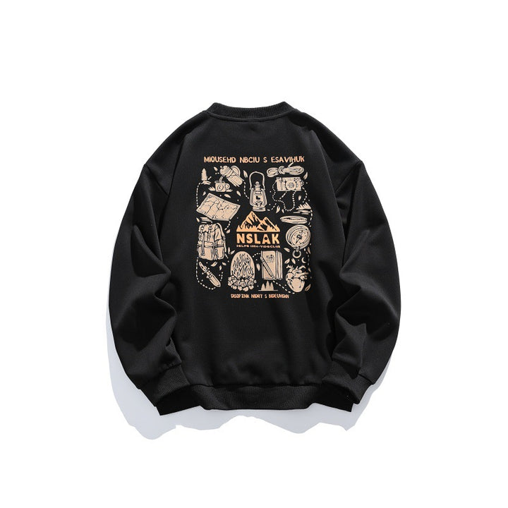 Unisex Lockeres Rundhals-Sweatshirt mit feiner Waffelstruktur Echoarchiv
