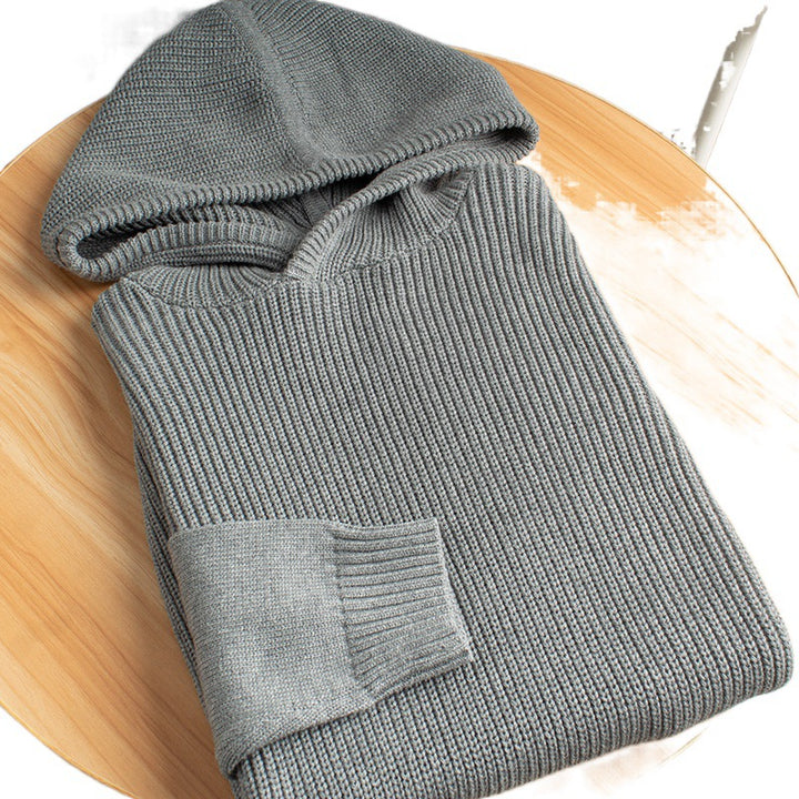 Damen Grobstrickpullover mit Kapuze Echo Archiv