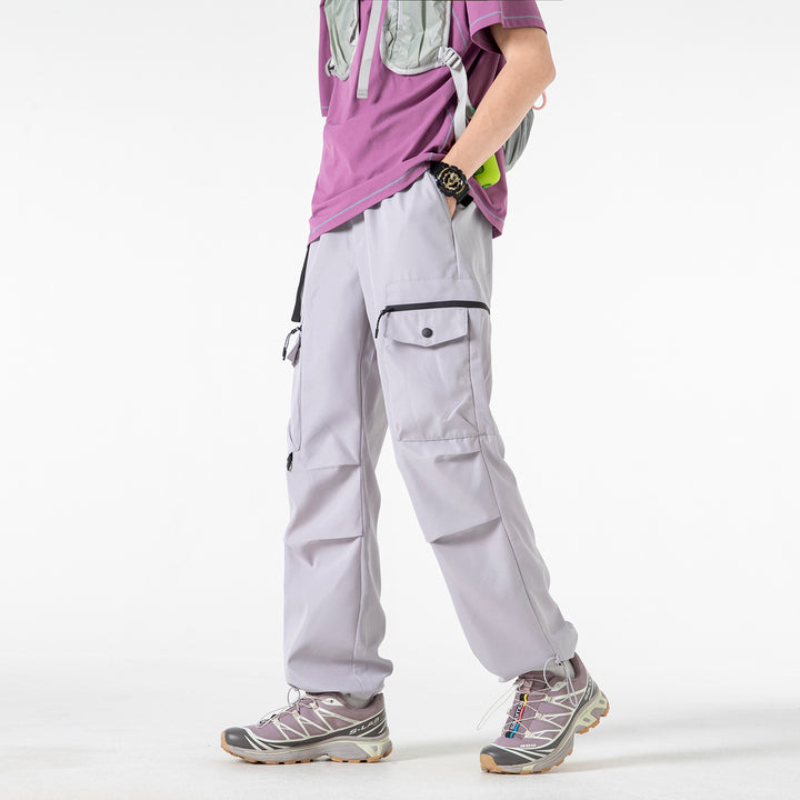 Herren Weite Utility-Cargohose mit Multifachtaschen, verstellbarem Saum und integriertem Gurt Echo Archiv