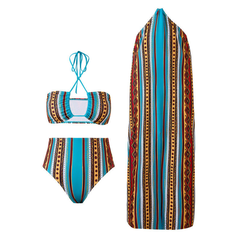 Damen Bikini-Set mit raffiniertem Wickeldesign und trendigem Mustermix Echo Archiv